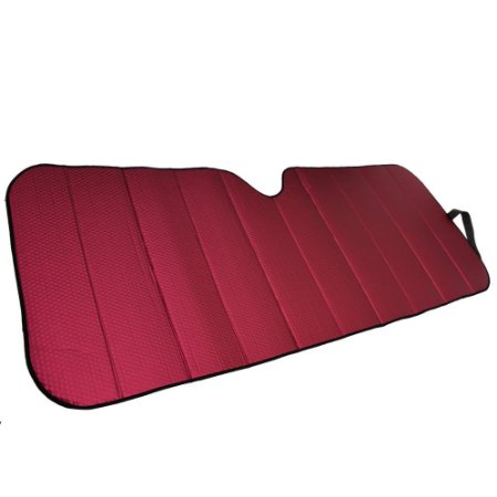 Motor Trend Front Windshield Sunshade - Pink Jumbo Accordion Folding Auto Shade for Car Truck SUV 66" x 27"