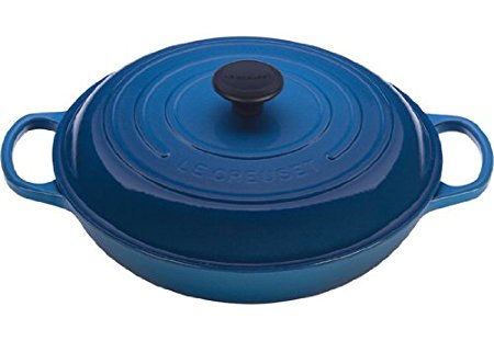 Le Creuset Signature Enameled Cast-Iron 1-1/2-Quart Round Braiser, Marseille