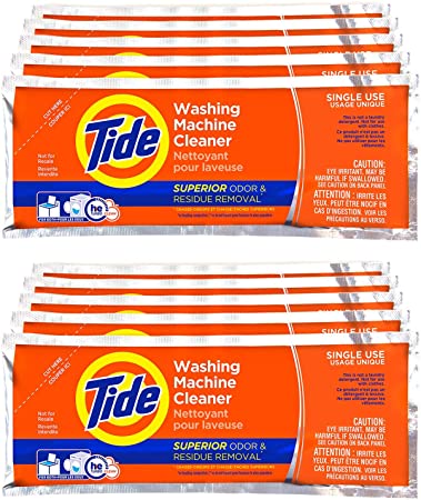 Tide Washing Machine Cleaner, Washer Machine Cleaner Tablets for Front and Top Loader Machines, 10 Count - Packaging May Vary