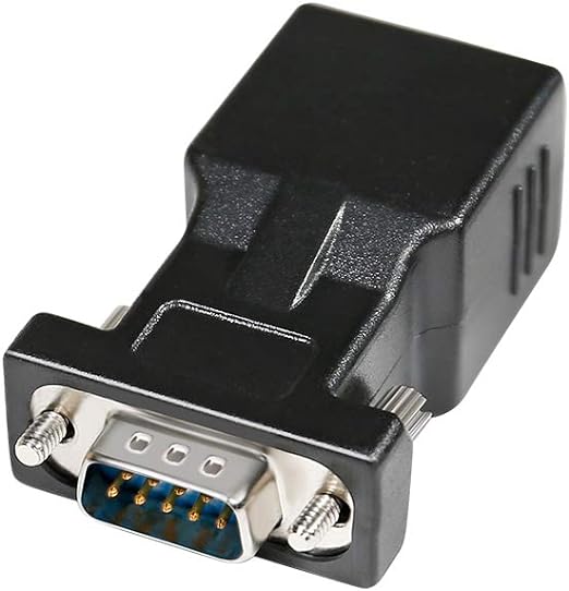 DTech DB9 to RJ45 Serial Adapter RS232 Male to RJ-45 Female Ethernet Converter Compatible with Standard 9 Pin RS-232 Devices