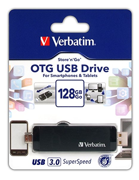 Verbatim USB Flash Drive 128GB Ultra Speed for Android Devices and Computers