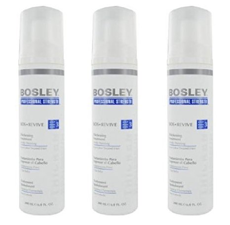 Bosley Bos Revive Thickening Treatment for Visibly Thinning Non Color-Treated Hair, 6.8oz (Set of 3)