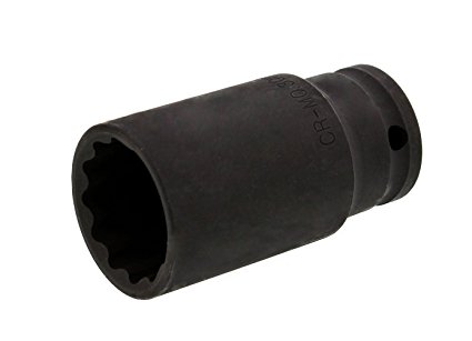 ABN Axle Nut Socket, 30mm, 1/2" Inch Drive, 12 Point – Universal for All Vehicle 12pt Installation, Removal, Repair