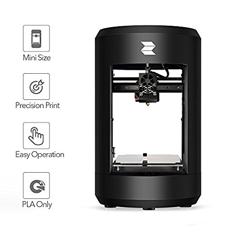 Mini 3D Printer - 3.9"x5.3"x4.7" Build Volume Desktop 3D Printer with Fully Metal Body, USB & Flash Drive Connectivity, Includes SD Card, Sample Filaments with Tools, Only Works with PLA 1.75mm