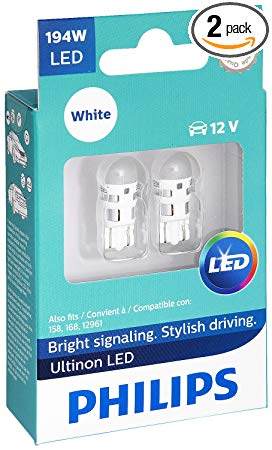 Philips 194 Ultinon LED Bulb (White), 2 Pack
