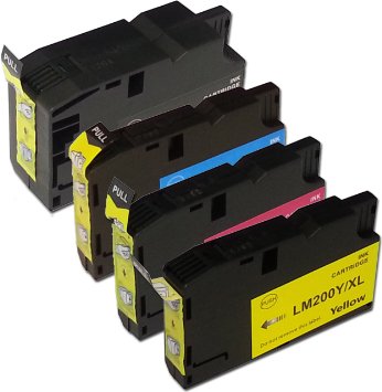 YoYoInk Remanufactured Ink Cartridges Replacement for Lexmark 200 XL 200XL, 4 Pack (1 Black, 1 Cyan, 1 Magenta, 1 Yellow)