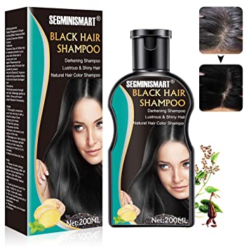 Black Hair Shampoo,Natural Darkening Shampoo,Natural Darkening Shampoo and Conditioner Organic Hair Volumizing & Moisturizing Shampoo Bar,Restore Lustrous and Shiny Hair