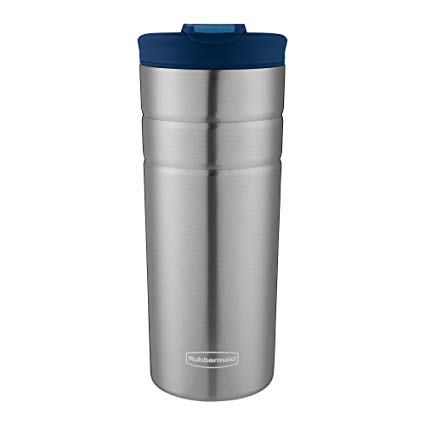 Rubbermaid Leak Proof Flip Lid Thermal Bottle, 16 oz., Nautical