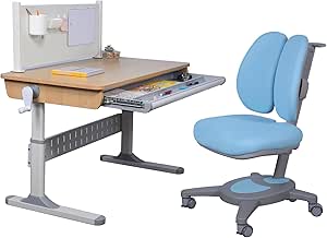 ApexDesk Height Adjustable Study Desk 43" and Chair NK Series (BLU)