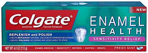 Colgate Enamel Health Sensitivity Relief Toothpaste, Fresh Mint Gel, 4 Ounce (Pack of 6)