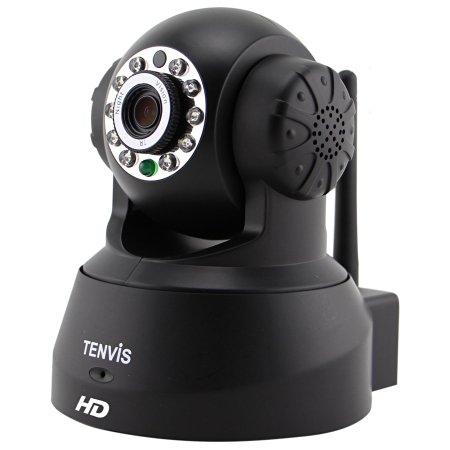 TENVIS TZ100 HD Wireless IP/Network Security Camera, Remote Live View, Capture Picture and Video Clip, Pan & Tilt, Plug&Play, with Two-Way Audio and Night Vision, Motion Detection with Alert (White)
