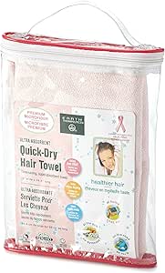 Earth Therapeutics Ultra-Absorbent Quick-Dry Hair & Body Towel (Pink)