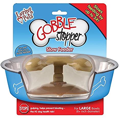 Loving Pets Gobble Stopper Slow Pet Feeding Supplies For Dogs, Large By Acurel