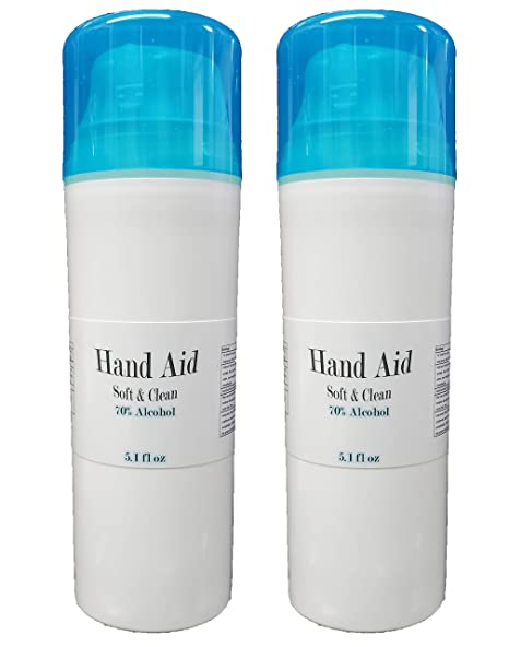 2x Hand Aid 70% Alcohol 5oz Soft & Clean USA Made