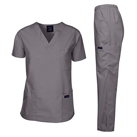 Dagacci Scrubs Medical Uniform Men Scrubs Set Medical Scrubs Top and Pants