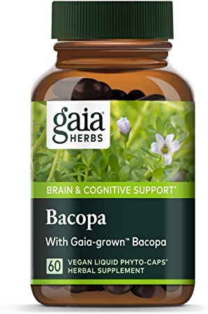 Gaia Herbs - Bacopa Brain & Cognitive Support 350 mg. - 60 Vegan Caps