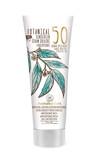 Australian Gold Botanical Mineral Sunscreen SPF 50 Tinted Face, Fragrance Free