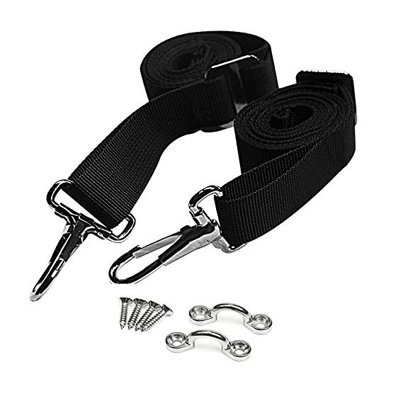 Seamander Bimini Top Straps,Boat Straps with Stainless Steel Pad Eye Straps,Deck Loops Adjustable 28"~60"