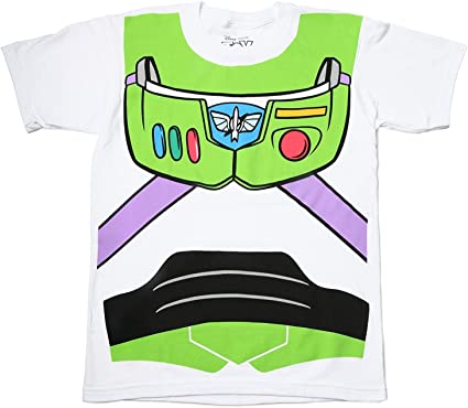 Toy Story Buzz Lightyear Astronaut Costume White Adult T-Shirt Tee Medium