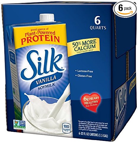 Silk Vanilla All Natural Soymilk, 32-Ounce Aseptic Cartons (Pack of 6)