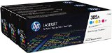 HP 305A CF370AM Cyan Magenta and Yellow Original LaserJet Toner Cartridges 3 pack