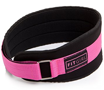 FITGIRL - Pink Weight Lifting Belt - Gym, Fitness, Bodybuilding - Great for Squats, Lunges, Deadlift, Thrusters
