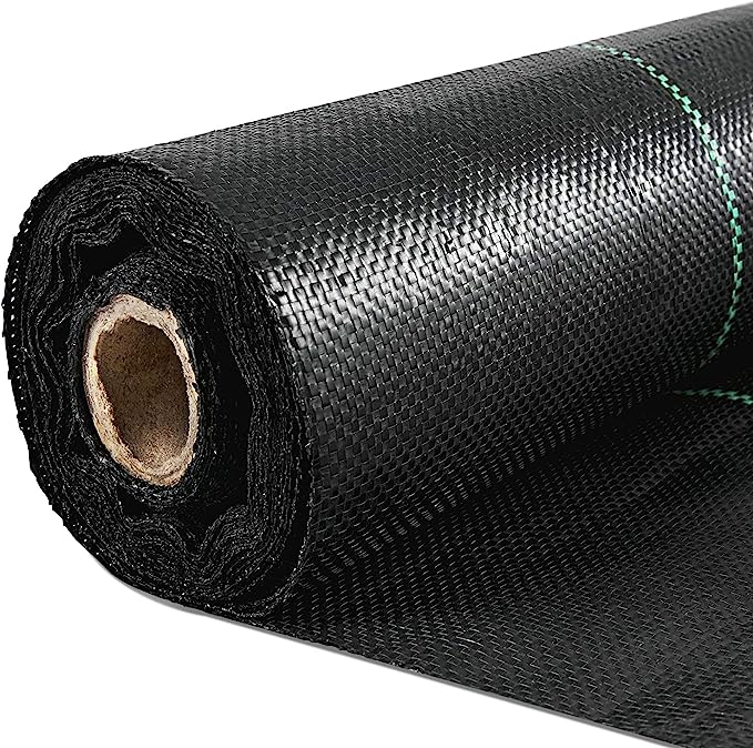 Happybuy Landscape Fabric Heavy Duty 3.24oz Geotextile Fabric 3ft x 300ft Ground Cover Non Woven for Commercial Greenhouse Yard Garden Barrier Cloth Blocker Mat (5OZ 3 * 50Ft)