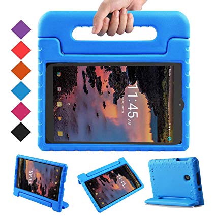 BMOUO Kids Case for T-Mobile Alcatel 3T 8 Tablet 2018/Alcatel A30 Tablet 8 2017, Lightweight Kid-Proof Handle Stand Case for Alcatel 3T 8 Tablet 2018 / Alcatel A30 8 inch 2017 - Blue