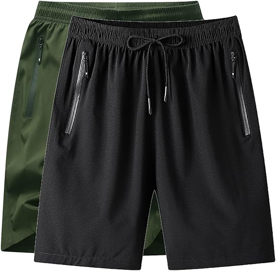 Boys Running Shorts Quick Dry Lightweight Athletic Shorts with Zipper Pockets for Workout Gym Training Outdoor