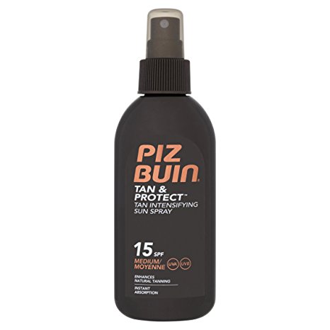 Piz Buin Tan & Protect Tan Intensifying Sun Spray with SPF 15 Medium, 150ml