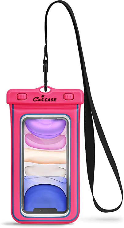 CaliCase Extra Large Waterproof Floating Case - Pink Glow in The Dark