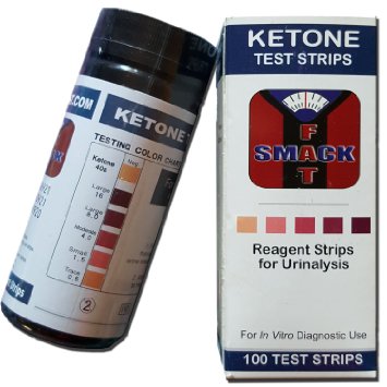 Smackfat Ketone Strips - Perfect for Ketogenic Diet and Diabetics - Precise Ketone Measurement and Supports Ketone Adaptation, 100 Strips