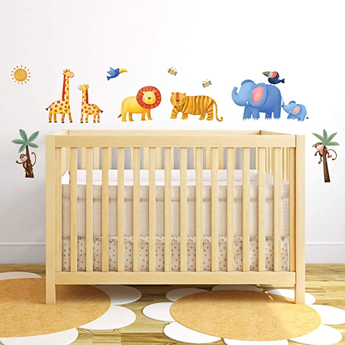 RoomMates RMK1136SCS Jungle Adventure Peel and Stick Wall Decals