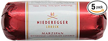 Niederegger Chocolate Covered Marzipan Loaf, 2.6-Ounce (Pack of 5)