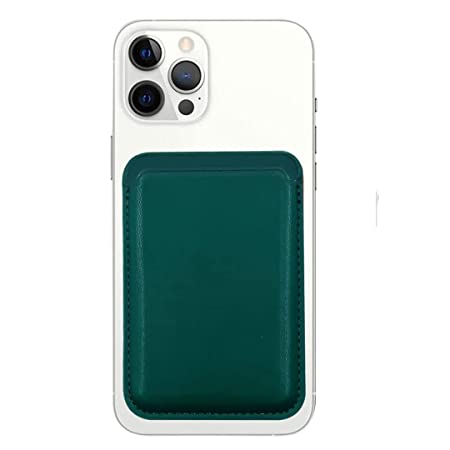 CaseBase Mag-Safe Vegan Leather Wallet for iPhone 12 / 13 / 14 Mini Pro Max | Mangnetic Mobile (Credit, Debit, ID) Card Holder 2.0 (Green)