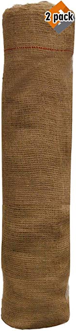 Easy Gardener 3103 3x150 Natural Burlap Weed Barrier Fabric, 2 Pack (3'X150', 3 ft X 150 ft Tan)