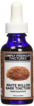 White Willow Bark Tincture, Liquid White Willow Bark Extract 1-Ounce, Made with NO ALCOHOL