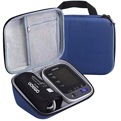 PAIYULE Carrying Case Compatible Omron 10 Series BP785N / BP786 / BP786N Wireless Upper Arm Blood Pressure Monitor,Fits Charger and Cuff (Dark Blue)