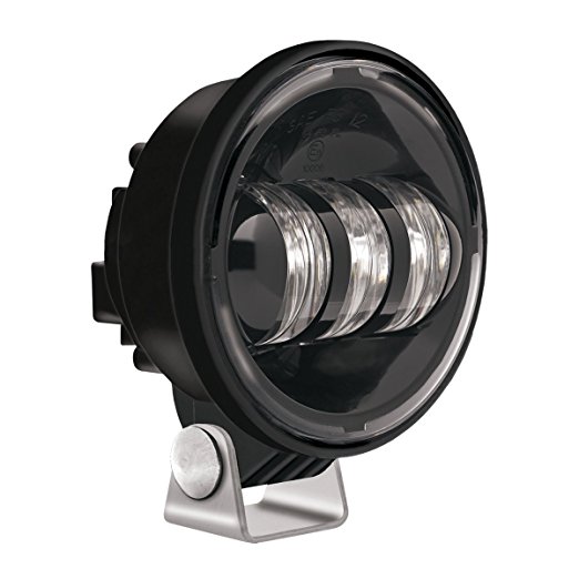 JW Speaker Model 6150 J 4" Round Pedestal Mount LED Fog Light Pair Black Bezel