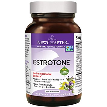 New Chapter Estrotone, Menopause Supplement with Evening Primrose Oil   Black Cohosh - 60 ct Vegetarian Capsule