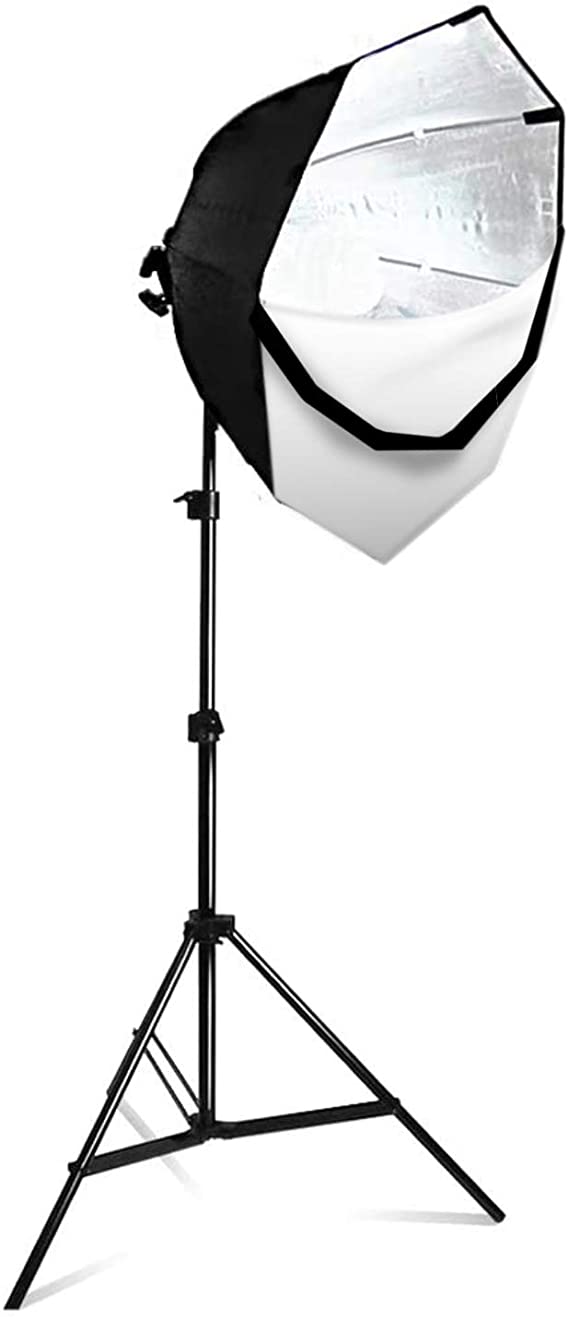 LimoStudio Photography Studio Continuous 26" Octagonal Soft Box Lighting Light Kit with CFL 85W Bulb and Light Stand for Photo Studio Shooting, AGG702