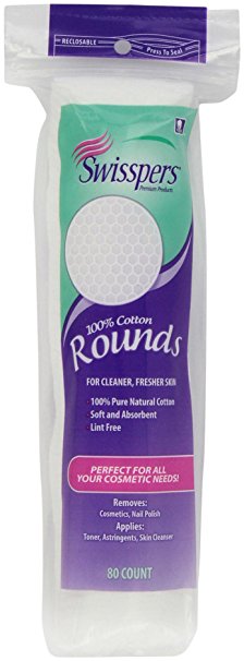Swisspers Multicare Cotton Rounds, 80 Count
