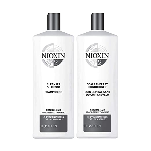 Nioxin Cleanser Shampoo System 1-6, Hair Care for Fine/Normal and Color/Chemically-Treated Hair with Thinning, 33.8 fl oz.