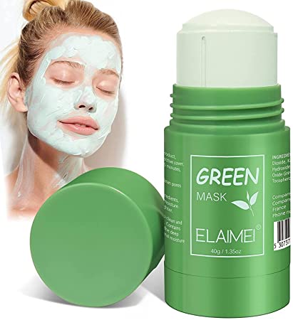 Green Tea Cleansing Mask Stick,Solid Mask,Purifying Clay Mask, Face Moisturizes Oil Control, Deep Clean Pore,Blackhead Remover,Improves Skin,for All Skin Types Men Women Facial Mask
