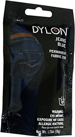 Dylon 87023 Permanent Fabric Dye, 1.75-Ounce, Jeans Blue