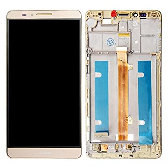 Generic iPartsBuy for Huawei Mate 7 LCD Screen   Touch Screen Digitizer Assembly with Frame(Gold)