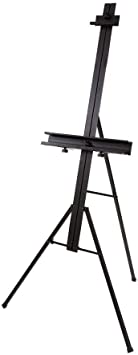 SoHo Aluminum Studio Art Easel Adjustable, Portable & Lightweight Sturdy Display Tripod, Holds Artist Painting Canvas Up to 46 Inches High - Black