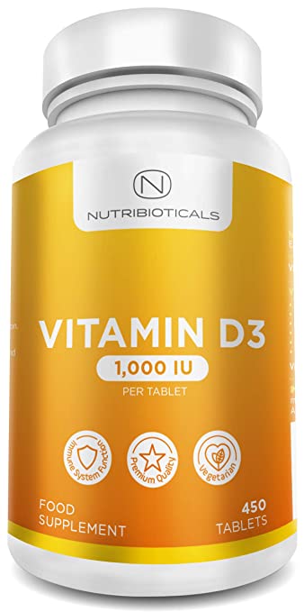 Vitamin D3 1000IU (25μg) per tablet 15 Month Supply (450 tablets)