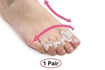 VEBE Toe Separators for Bunions Plantar Fasciitis Hammer Toes Yoga Sports Original Gel Toe Stretchers Straightener Spreaders Pads Small Toe Protectors for Men Women Stop Foot Pain