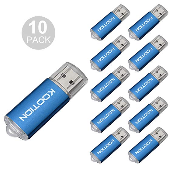 KOOTION 10PCS 8GB USB 2.0 Flash Drive 10 Pack Flash Drive Memory Stick Thumb Storage Pen Disk, Blue